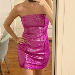 Jay Godfrey Lancel Pink Sequin Mini Dress